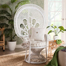 White Rattan Peacock Accent Chair | Bali Loom Ediva | Oroatrade.com
