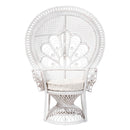 White Rattan Peacock Accent Chair | Bali Loom Ediva | Oroatrade.com