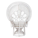 White Rattan Peacock Accent Chair | Bali Loom Ediva | Oroatrade.com