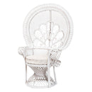 White Rattan Peacock Accent Chair | Bali Loom Ediva | Oroatrade.com