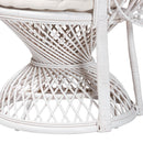 White Rattan Peacock Accent Chair | Bali Loom Ediva | Oroatrade.com