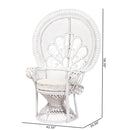 White Rattan Peacock Accent Chair | Bali Loom Ediva | Oroatrade.com