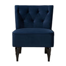 Tufted Blue Velvet Accent Chair | Bali Loom Harmon | Oroatrade.com