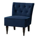 Tufted Blue Velvet Accent Chair | Bali Loom Harmon | Oroatrade.com