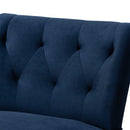 Tufted Blue Velvet Accent Chair | Bali Loom Harmon | Oroatrade.com