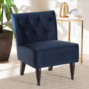 Tufted Blue Velvet Accent Chair | Bali Loom Harmon | Oroatrade.com