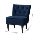 Tufted Blue Velvet Accent Chair | Bali Loom Harmon | Oroatrade.com