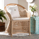 Braided Rattan Bohemian Accent Armchair | Bali Loom Casilda | Oroatrade.com