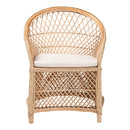 Braided Rattan Bohemian Accent Armchair | Bali Loom Casilda | Oroatrade.com