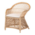 Braided Rattan Bohemian Accent Armchair | Bali Loom Casilda | Oroatrade.com