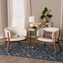 Walnut Framed Curve Accent Chairs 2 | Bali Loom Baron | Oroatrade.com