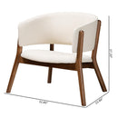 Walnut Framed Curve Accent Chairs 2 | Bali Loom Baron | Oroatrade.com