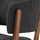 Walnut Framed Curve Accent Chairs 2 | Bali Loom Baron | Oroatrade.com