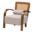 Gray Padded Japandi Lounge Chair | Bali Loom Sage | Oroatrade.com