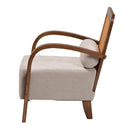 Gray Padded Japandi Lounge Chair | Bali Loom Sage | Oroatrade.com