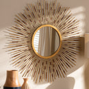 Gold Sunburst Accent Wall Mirror | Bali Loom Apollonia | Oroatrade.com