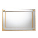 Rectangular Gold Accent Wall Mirror | Bali Loom Iara | Oroatrade.com