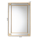 Rectangular Gold Accent Wall Mirror | Bali Loom Iara | Oroatrade.com
