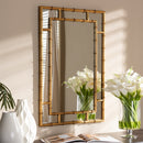 Gold Bamboo Accent Wall Mirror | Bali Loom Adra | Oroatrade.com