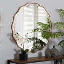 Gold Scalloped Round Mirror | Bali Loom Weston | Oroatrade.com