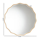 Gold Scalloped Round Mirror | Novi Living Weston