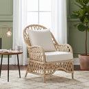 Braided Rattan Padded Lounge Chair | Bali Loom Florence | Oroatrade.com