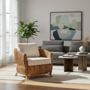 Cushioned Woven Seagrass Lounge Chair | Bali Loom Roma | Oroatrade.com