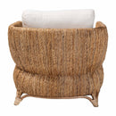 Cushioned Woven Seagrass Lounge Chair | Bali Loom Roma | Oroatrade.com