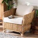Cushioned Woven Seagrass Lounge Chair | Bali Loom Roma | Oroatrade.com
