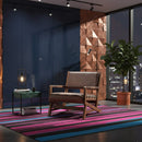 Brown Leather Inspired Lounge Chair | Bali Loom Rovelyn | Oroatrade.com