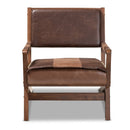 Brown Leather Inspired Lounge Chair | Bali Loom Rovelyn | Oroatrade.com