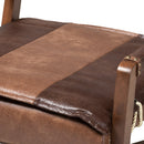 Brown Leather Inspired Lounge Chair | Bali Loom Rovelyn | Oroatrade.com