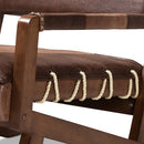 Brown Leather Inspired Lounge Chair | Bali Loom Rovelyn | Oroatrade.com