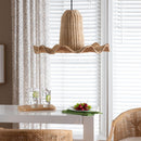 Scalloped Natural Rattan Pendant Lamp | Bali Loom Lavada | Oroatrade.com