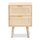 Oak 2 Drawer End Table | Bali Loom Baird | Oroatrade.com