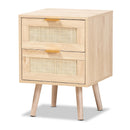 Oak 2 Drawer End Table | Bali Loom Baird | Oroatrade.com