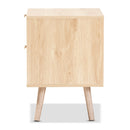 Oak 2 Drawer End Table | Bali Loom Baird | Oroatrade.com