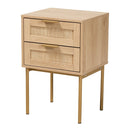 Japandi 2 Drawer End Table | Bali Loom Dewitt | Oroatrade.com