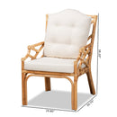 Natural Rattan Cushioned Accent Chair | Bali Loom Sonia | Oroatrade.com