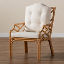 Natural Rattan Cushioned Accent Chair | Bali Loom Sonia | Oroatrade.com