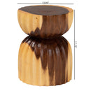 Hourglass Wooden Side Table | Bali Loom Noleta | Oroatrade.com