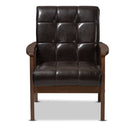 Contract furniture - Brown Leather Inspired Club Chair - www.oroatrade.com