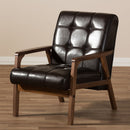 Contract furniture - Brown Leather Inspired Club Chair - www.oroatrade.com