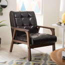 Contract furniture - Brown Leather Inspired Club Chair - www.oroatrade.com