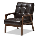 Contract furniture - Brown Leather Inspired Club Chair - www.oroatrade.com