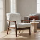 White Leather Inspired Club Chair | Bali Loom Baxton Studio | Oroatrade.com