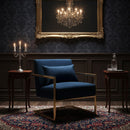 Velvet Cantilevered Lounge Chair | Bali Loom Mira | Oroatrade.com