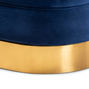 Blue Vevet Swivel Accent Chair | Bali Loom Fiore | Oroatrade.com