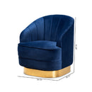 Blue Vevet Swivel Accent Chair | Bali Loom Fiore | Oroatrade.com