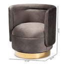 Velvet Curved Swivel Chair | Bali Loom Saffi | Oroatrade.com